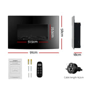 Transform your space with our Danoz Direct - Devanti Electric Fireplace Fire Heater 2000W! - danozdirect