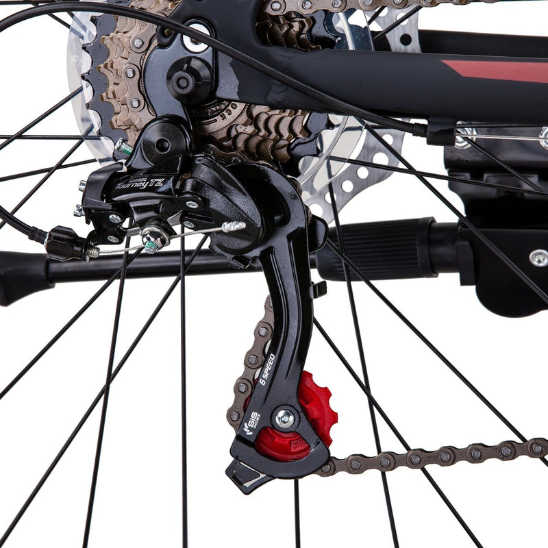 Trinx MTB Mens Mountain Bike 26 inch Shimano Gear 21 - Speed [Colour: Matt Black White/Red] [Size Of Frame: 19 inches] - danozdirect