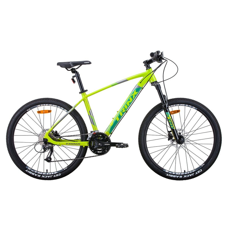 Trinx X1 MTB Mountain Bike Shimano Altus M370 27 Speed 17 Inches Frame Yellow/Grey Green - danozdirect