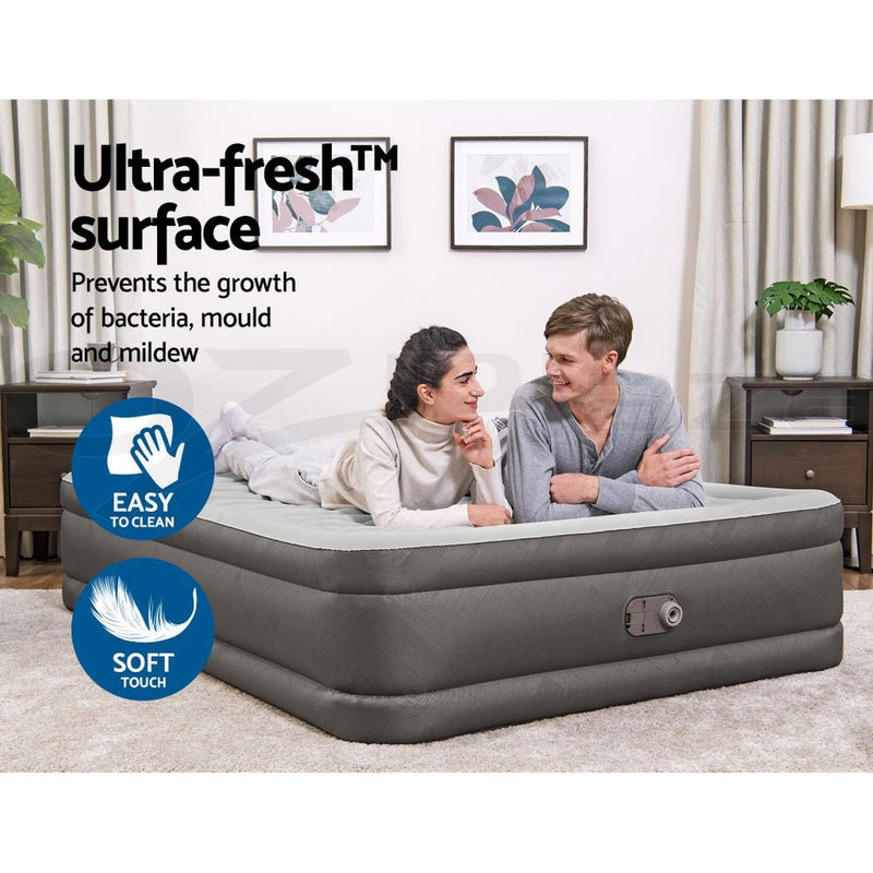 Ultimate comfort and convenience with Danoz Direct Bestway Air Mattress! Designed with a queen size and a height of 46cm - danozdirect