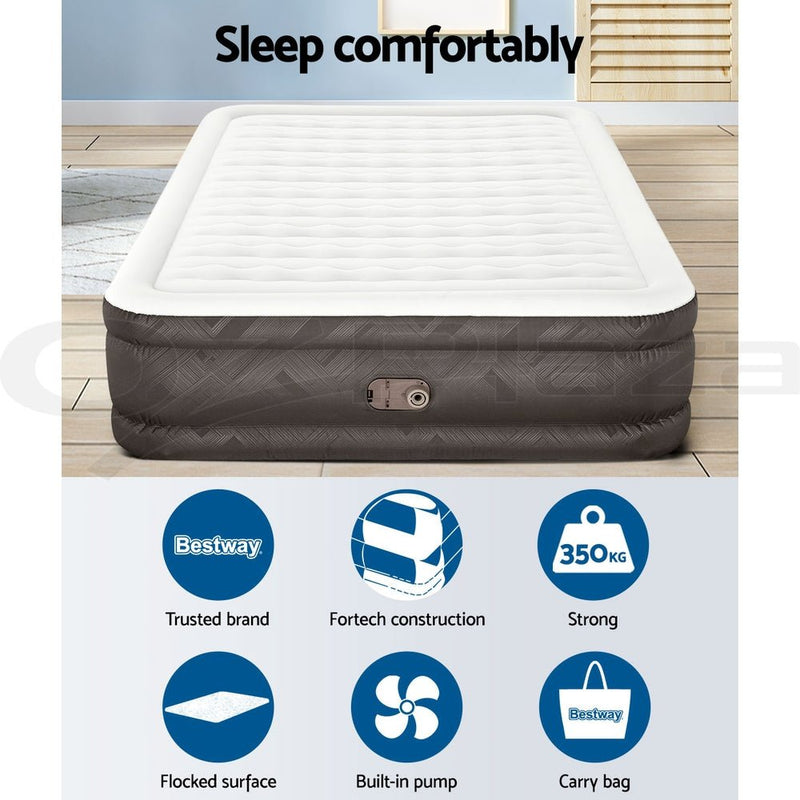Ultimate comfort and convenience with Danoz Direct Bestway Air Mattress! Designed with a queen size and a height of 46cm - danozdirect