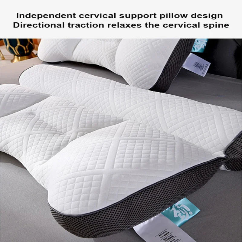 Ultimate comfort with Danoz Direct's Cervical Traction Care Pillow! Designed to alleviate neck pain and promote better sleep - danozdirect