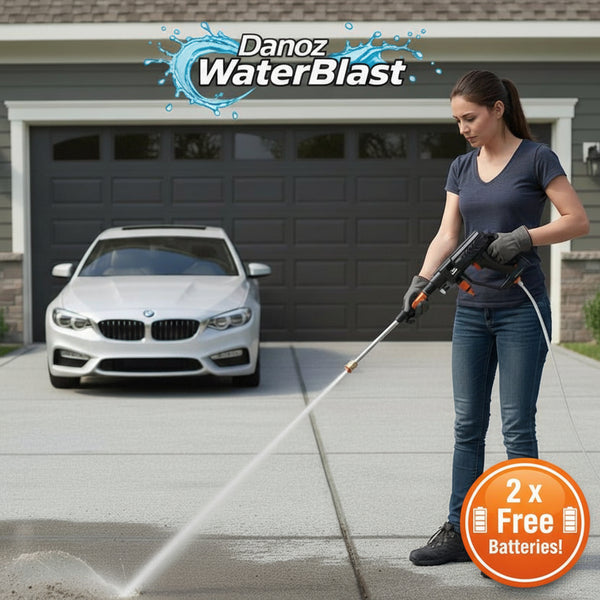 Ultimate convenience and power with Danoz Jet WaterBlast - 88V Cordless Electric High Pressure Washer! Incl. 2 Batteries. - danozdirect
