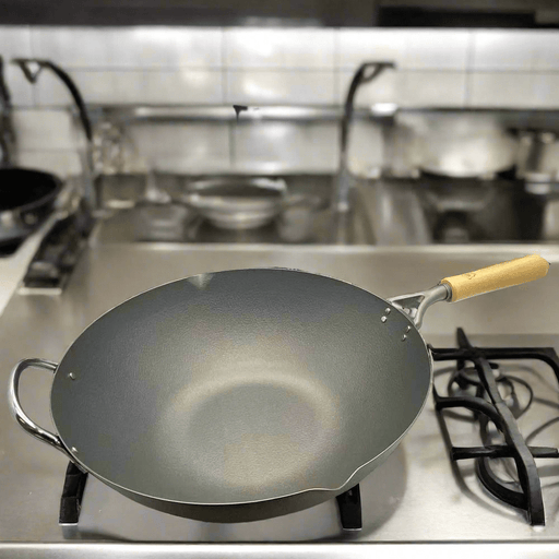 Ultimate cooking performance with Danoz Direct Kirameki Premium Cast Iron Nitriding Processing Stir - fry Wok! Made in Japan - danozdirect