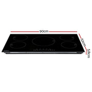 Ultimate cooking with Danoz Direct - Devanti Induction Cooktop 90cm Electric Cooker. This high - tech cooker utilizes induction technology - danozdirect