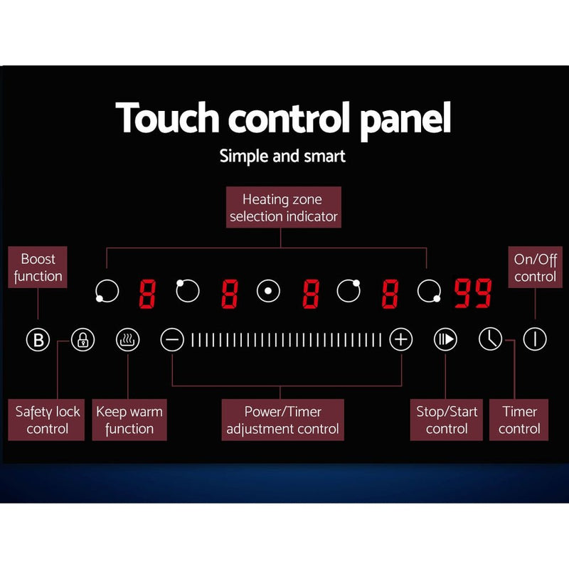 Ultimate cooking with Danoz Direct - Devanti Induction Cooktop 90cm Electric Cooker. This high - tech cooker utilizes induction technology - danozdirect