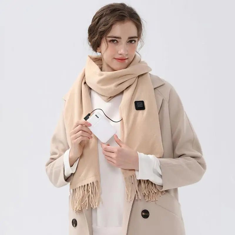 Ultimate warmth with Danoz USB Smart HotScarf, a versatile heating scarf designed for both women and men. - danozdirect