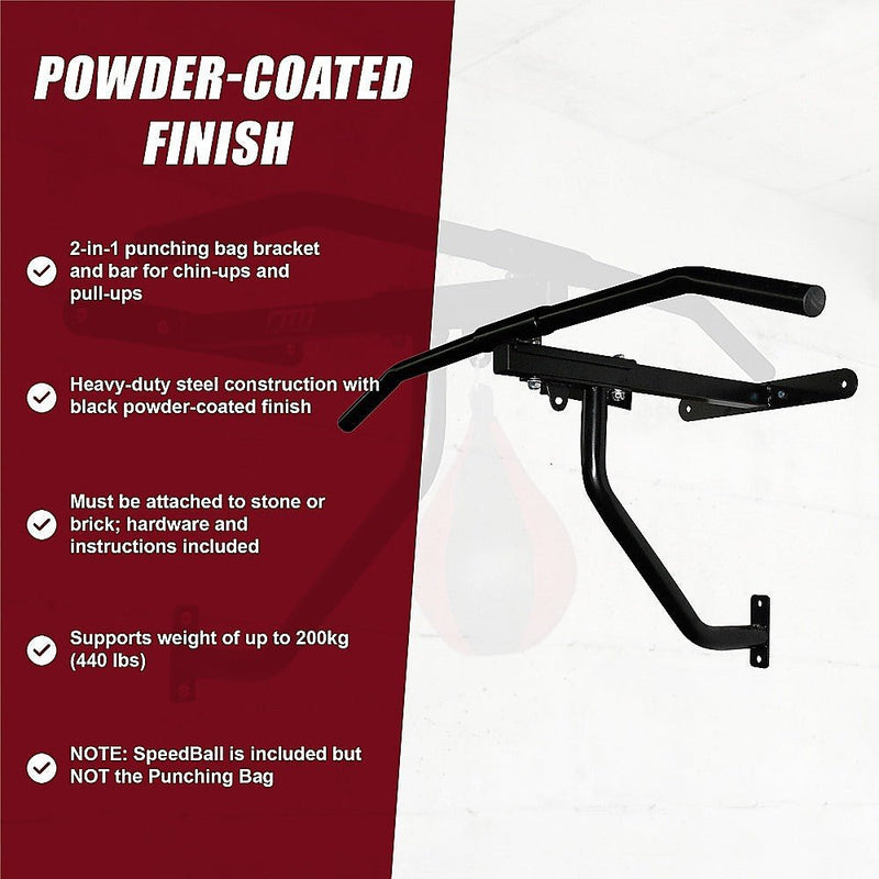 Wall Chin Up Pull Up Bar Punching Bag SpeedBall Station - danozdirect