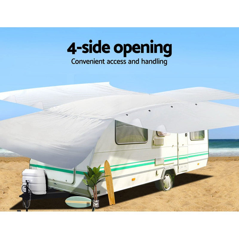 Weisshorn 14 - 16ft Caravan Cover Campervan 4 Layer UV Water Resistant - danozdirect