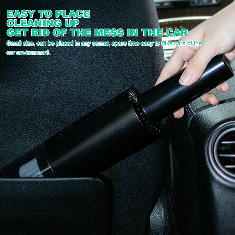 Wireless Charge 6000Pa Suction Powerful Portable Car Vacuum Cleaner Home Duster(Black) - danozdirect
