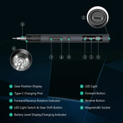 Your DIY sidekick: Danoz DIY 50 - in - 1 Precision Electric Screwdriver Set! USB Charging, With 48 magnetic Phillips and Torx bits - danozdirect