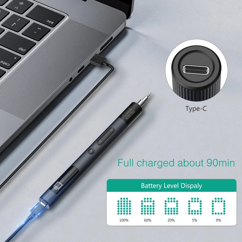 Your DIY sidekick: Danoz DIY 50 - in - 1 Precision Electric Screwdriver Set! USB Charging, With 48 magnetic Phillips and Torx bits - danozdirect