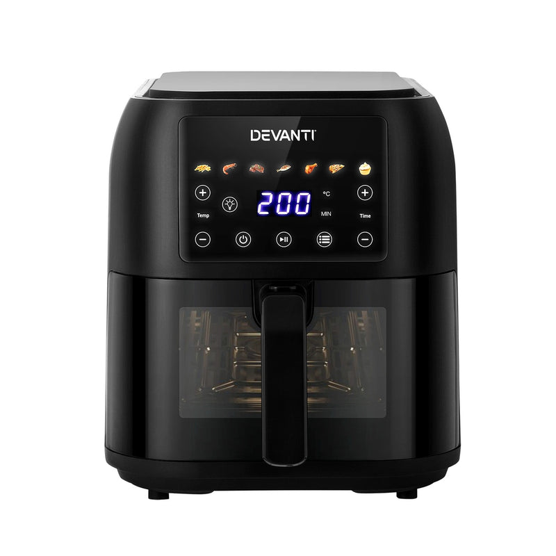 Danoz Direct 🎯Kitchen Smart - Upgrade your kitchen with the Devanti Air Fryer! Oil-free cooking, generous 8L capacity and LCD display