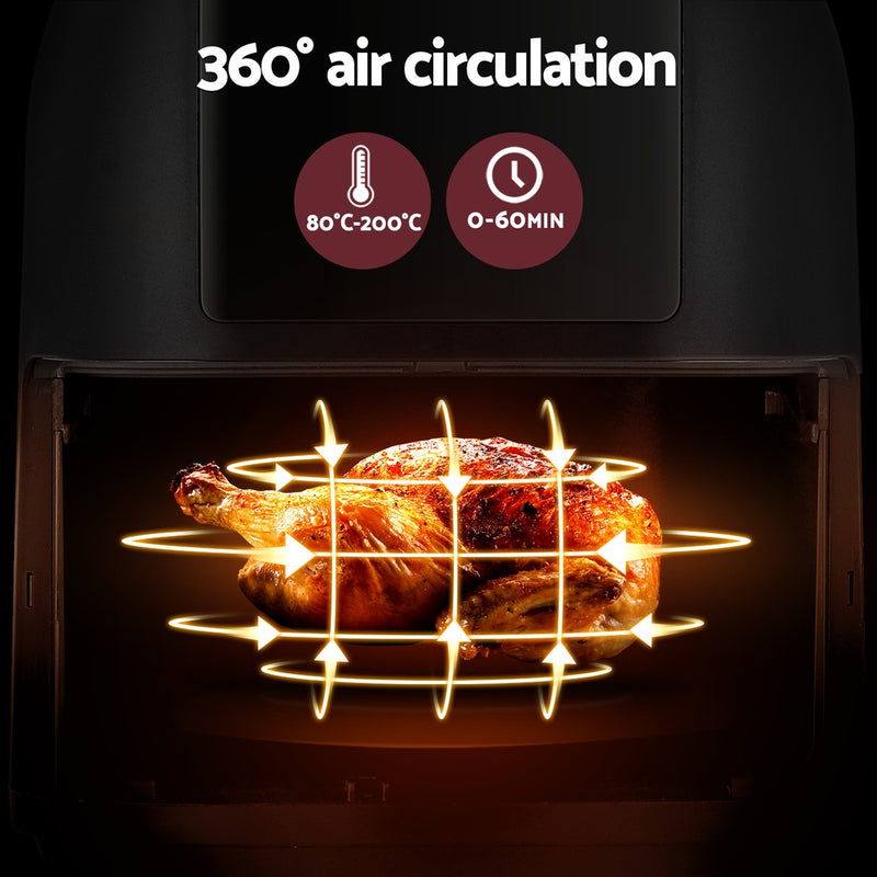Danoz Direct 🎯Kitchen Smart - Upgrade your kitchen with the Devanti Air Fryer! Oil-free cooking, generous 8L capacity and LCD display