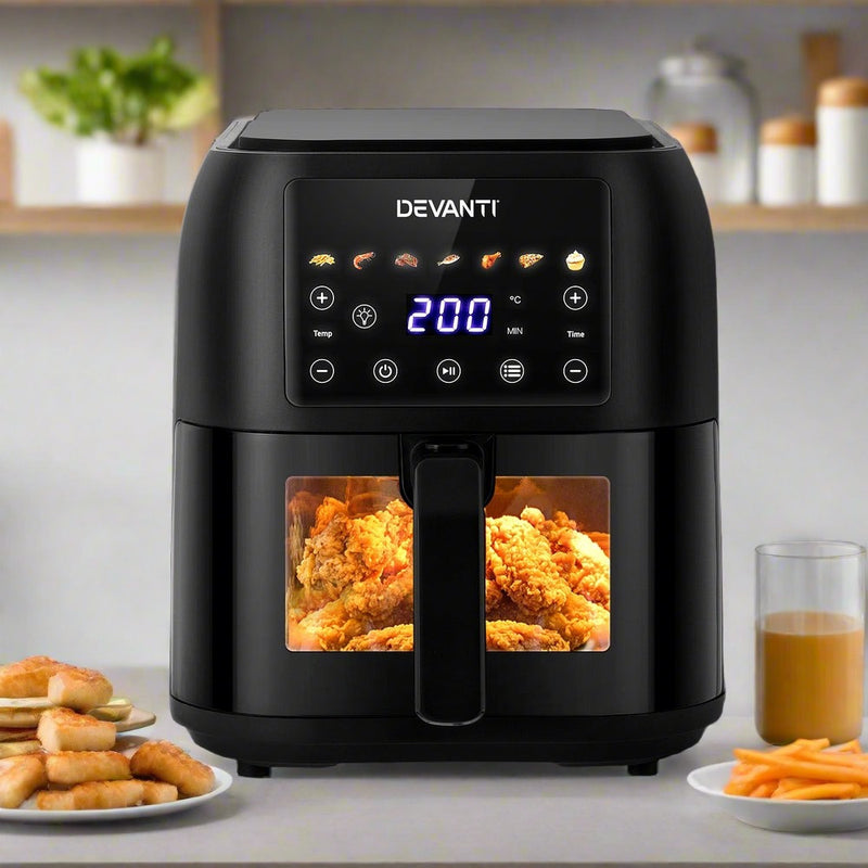 Danoz Direct 🎯Kitchen Smart - Upgrade your kitchen with the Devanti Air Fryer! Oil-free cooking, generous 8L capacity and LCD display