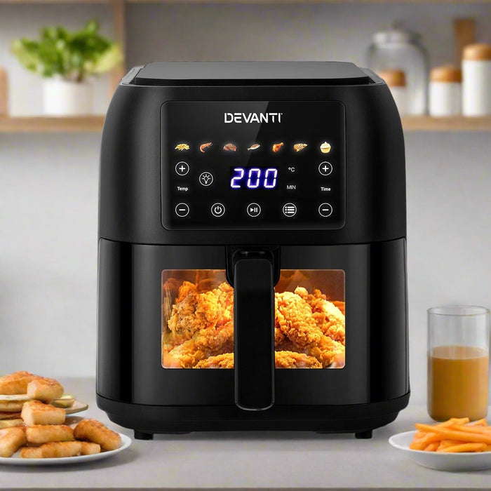 Danoz Direct - Devanti Air Fryer 8L LCD Fryers