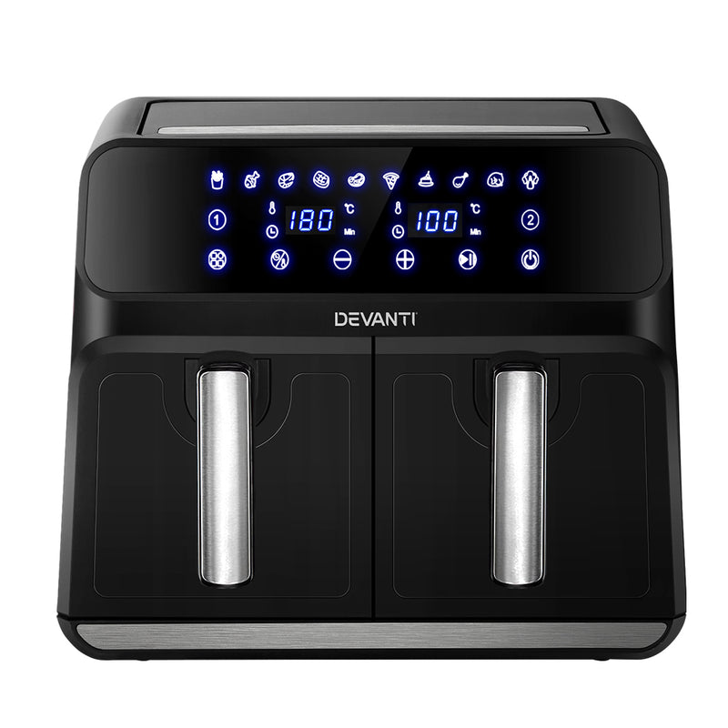 Danoz Direct 🎯Kitchen Smart - Healthy benefits of Danoz Direct - Devanti Air Fryer! With a spacious 8L capacity and dual zone frying