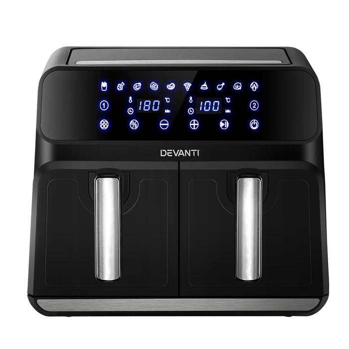 Experience the delicious taste and healthy benefits of Danoz Direct - Devanti Air Fryer! With a spacious 8L capacity and dual zone frying