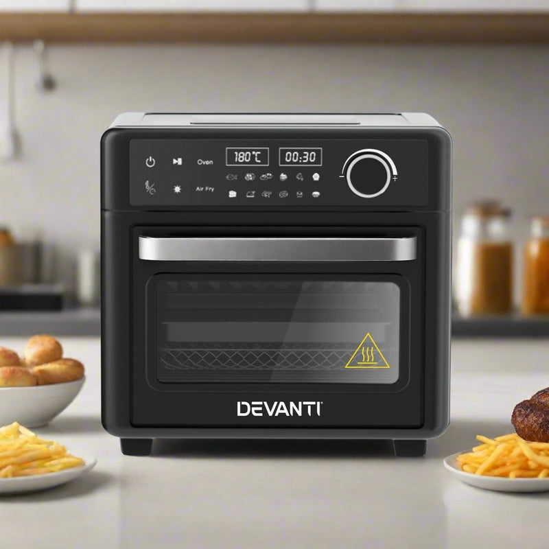 Danoz Direct 🎯Kitchen Smart - Devanti Air Fryer 15L LCD Fryers Oven