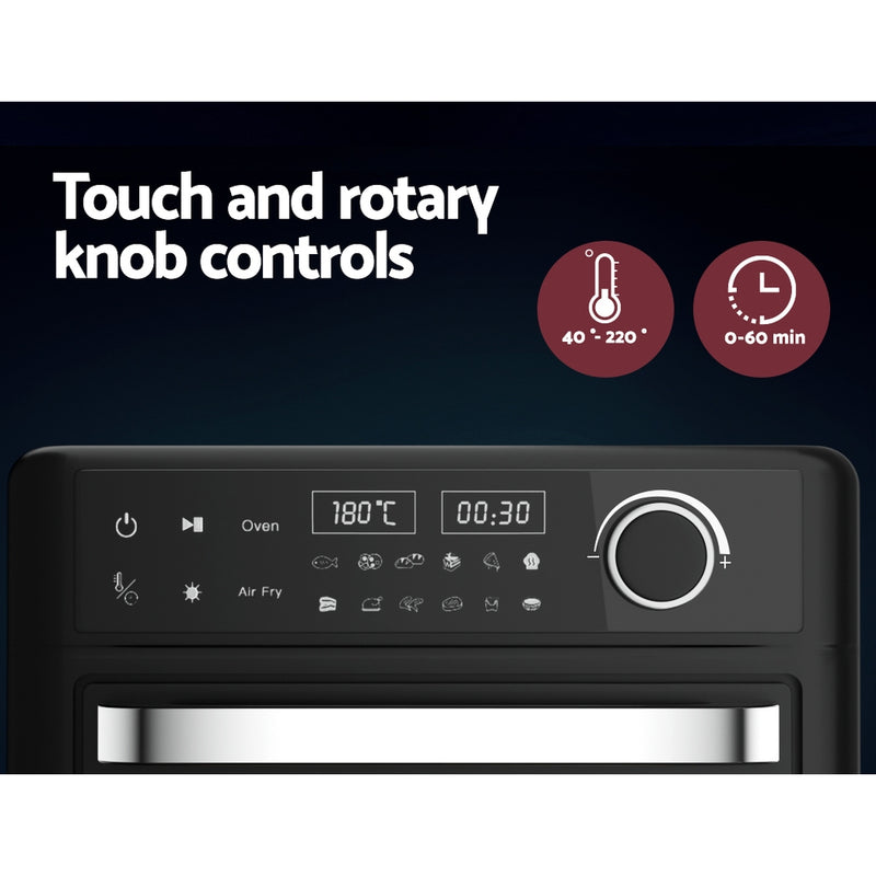 Danoz Direct 🎯Kitchen Smart - Devanti Air Fryer 15L LCD Fryers Oven