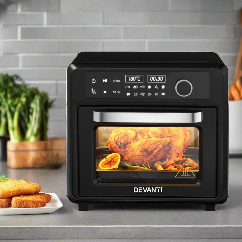 Danoz Direct 🎯Kitchen Smart - Devanti Air Fryer 20L LCD Fryers Oven, the ultimate cooking solution for healthy and delicious meals