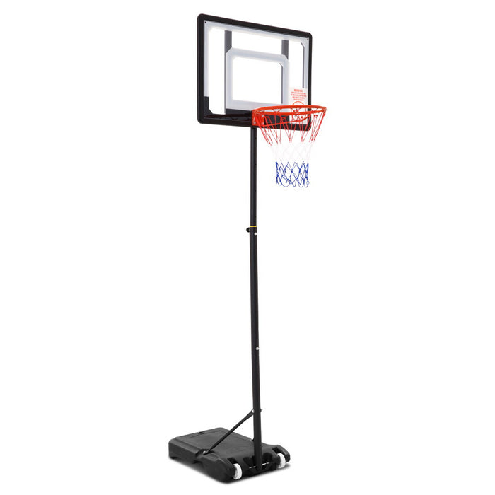 Danoz Direct - Everfit 2.1M Basketball Hoop Stand System Adjustable Portable Pro Kids Clear