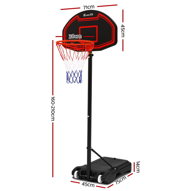 Elevate your basketball game with Danoz Direct - 2.1M Adjustable Portable Basketball Stand Hoop System Rim.