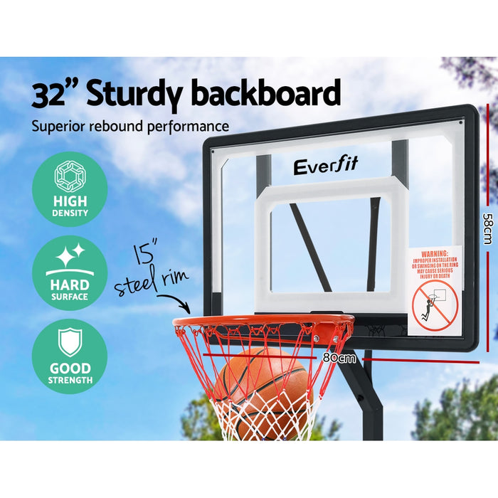Danoz Direct - Adjustable Portable Basketball Stand Hoop System Rim