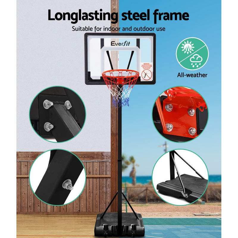 Elevate your basketball game with Danoz Direct Adjustable Portable Basketball Stand Hoop System Rim!