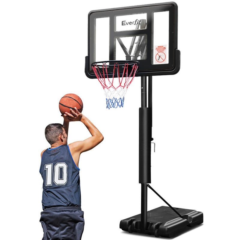 Danoz Direct - Everfit 3.05M Basketball Hoop Stand System Adjustable Height Portable Pro Black