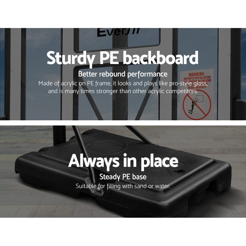 Danoz Direct - Everfit 3.05M Basketball Hoop Stand System Adjustable Height Portable Pro Blue