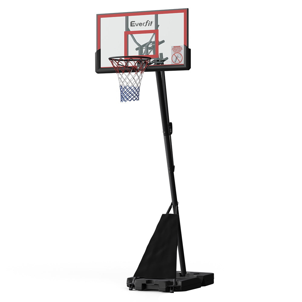 Danoz Direct - Portable Basketball Hoop Stand System Height Adjustable Net Ring Red