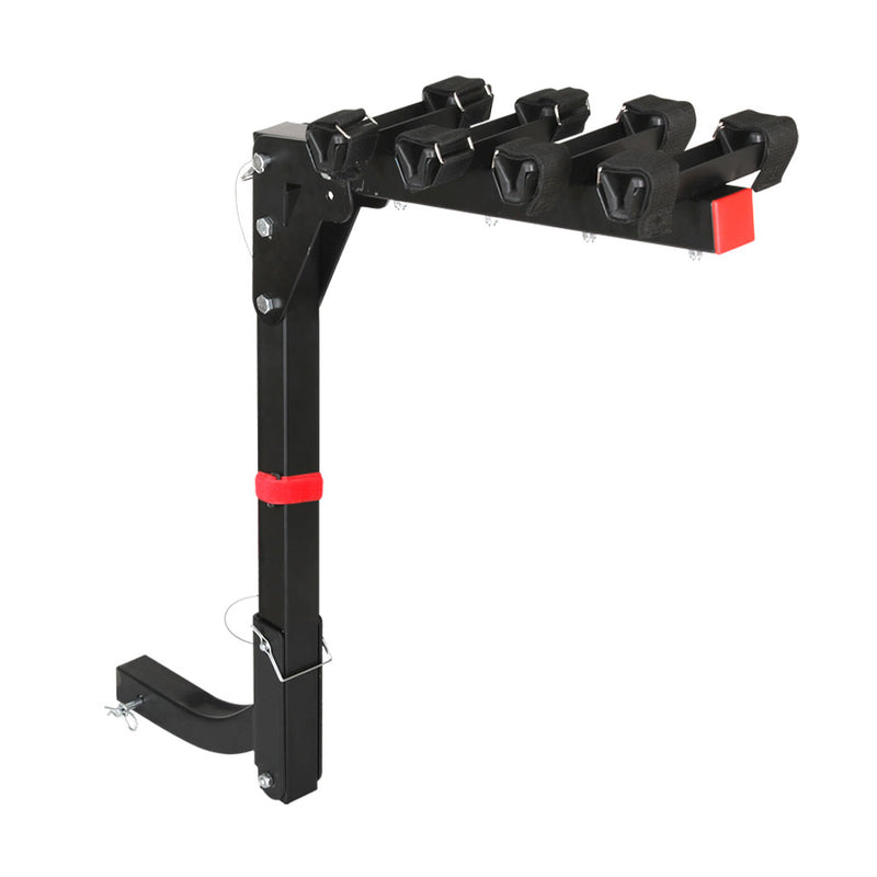 Danoz Direct - Giantz 4 Bicycle Bike Carrier Rack Car 2" Hitch Mount Foldable Black,Giantz 4 Bicycle
