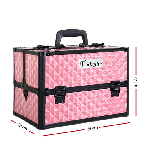 Danoz Direct - Embellir Portable Cosmetic Beauty Makeup Case - Diamond Pink