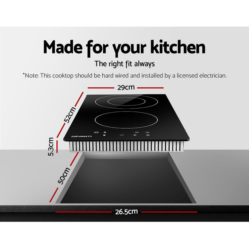 Danoz Kitchen 🧑‍🍳🥘 Devanti Electric Ceramic Cooktop 30cm! Compact cooktop offers fast and efficient cooking powerful ceramic heating elements