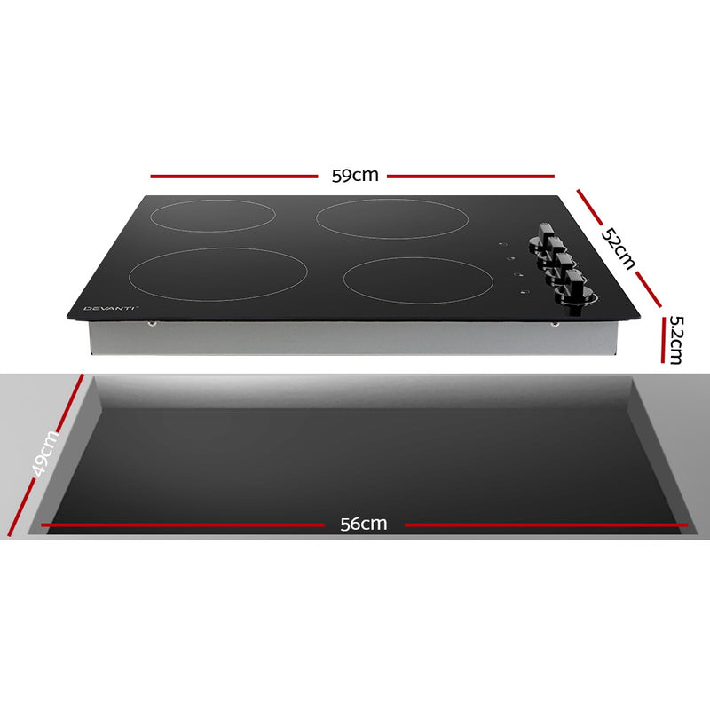 Danoz Kitchen 🧑‍🍳🥘 Devanti Electric Ceramic Cooktop 60cm - the perfect addition to your kitchen!
