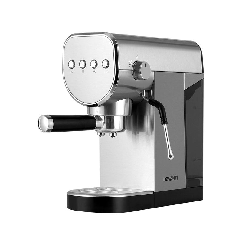 Experience the perfect cup of coffee every morning with Danoz Direct - Devanti 20 Bar Coffee Machine Espresso Cafe Maker