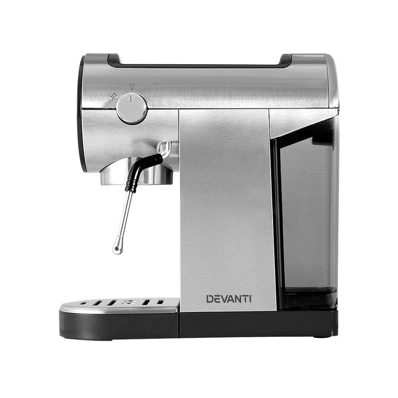 Experience the perfect cup of coffee every morning with Danoz Direct - Devanti 20 Bar Coffee Machine Espresso Cafe Maker