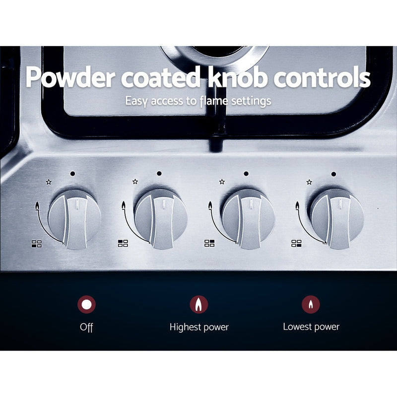 Transform your cooking experience with Danoz Kitchen 🧑‍🍳🥘 Devanti Gas Cooktop! Boasting 60cm of cooking space and 4 powerful burners
