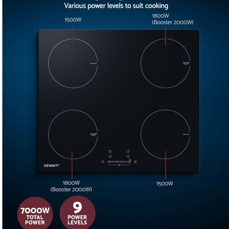 The ultimate cooking convenience with Danoz Direct - Devanti Induction Cooktop 60cm Electric Cooker. With its advanced induction technology