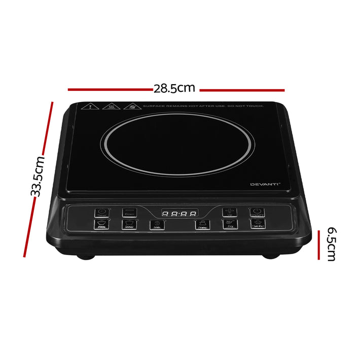 Danoz Direct - Devanti Induction Cooktop 30cm Portable Cooker