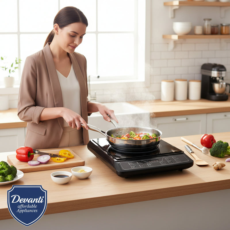 Danoz Kitchen 🧑‍🍳🥘 Devanti Induction Cooktop, game-changer for your cooking experience. 30cm portable design , cook anywhere, anytime