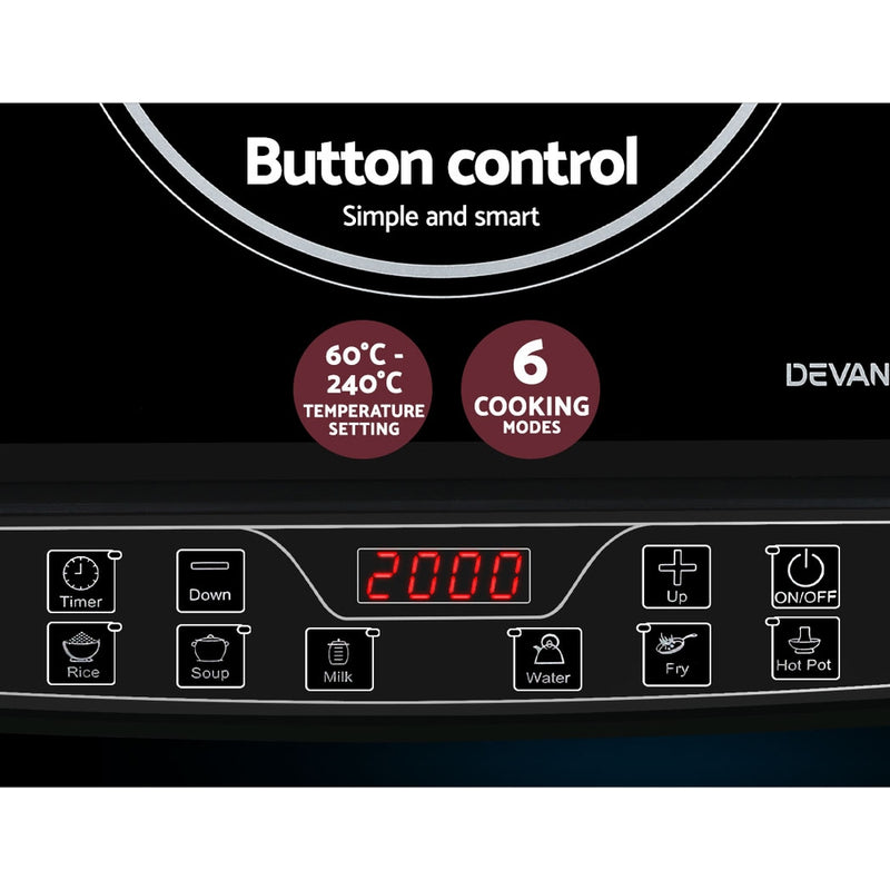 Danoz Kitchen 🧑‍🍳🥘 Devanti Induction Cooktop, game-changer for your cooking experience. 30cm portable design , cook anywhere, anytime