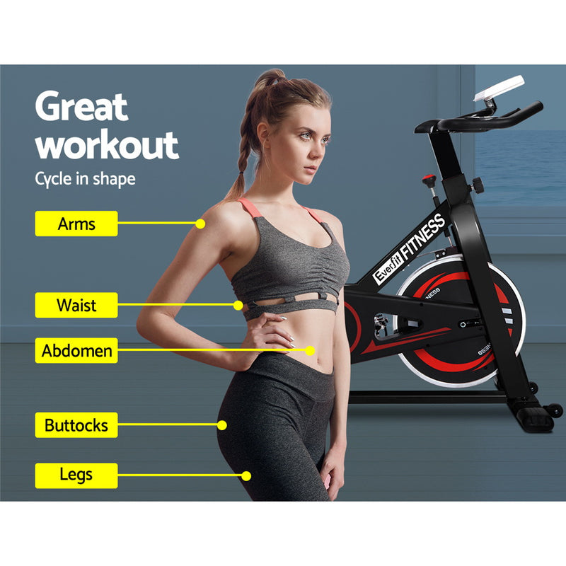 Indulge in the luxury of at-home cycling with the Danoz Direct - Everfit Spin Bike