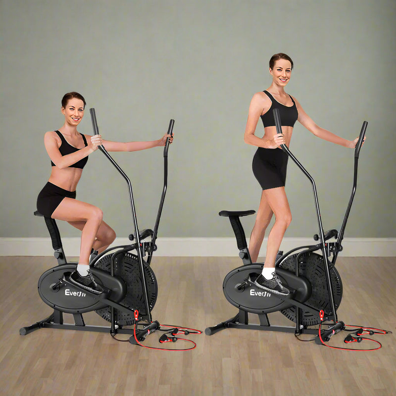 Danoz Direct - Everfit Exercise Bike 4 in 1 Elliptical Cross Trainer Home Gym Indoor Cardio