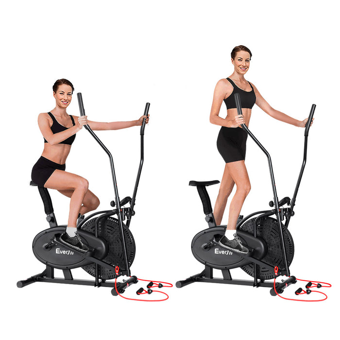 Danoz Direct - Everfit Exercise Bike 4 in 1 Elliptical Cross Trainer Home Gym Indoor Cardio