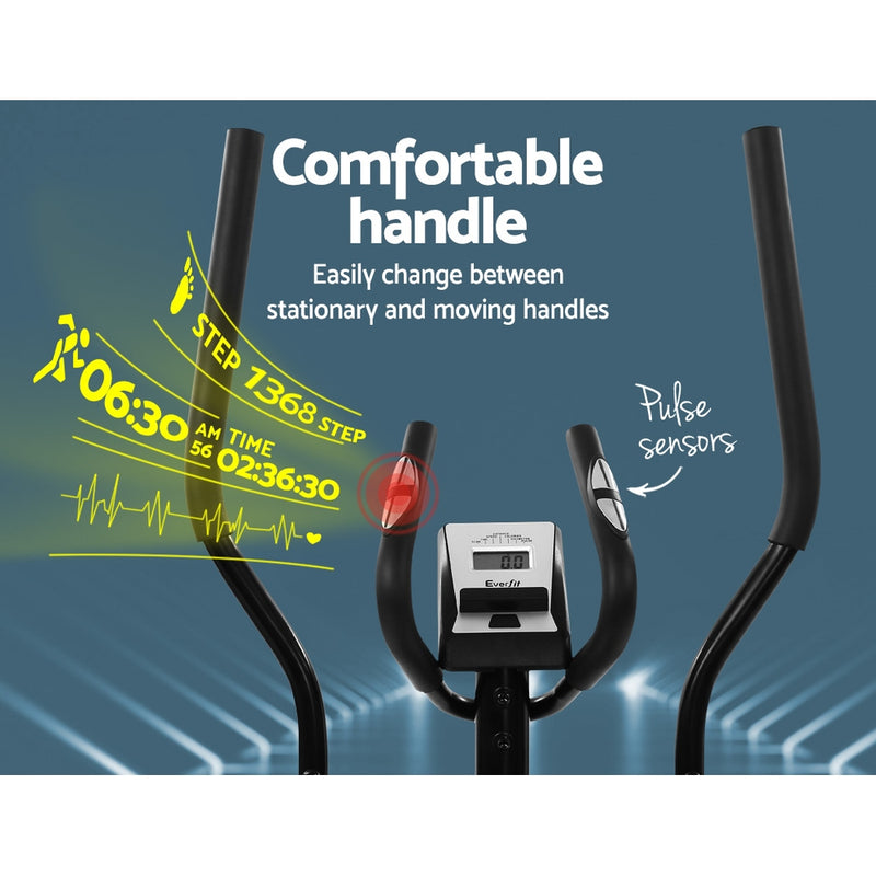 Danoz Direct - Everfit Exercise Bike Elliptical Cross Trainer Home Gym Fitness Machine Magnetic - Free Delivery