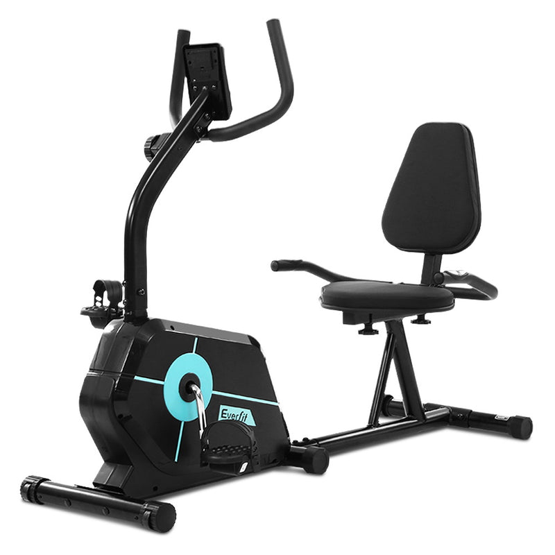 Danoz Fitness - Everfit Exercise Bike Magnetic Recumbent Indoor Cycling Home Gym Cardio 120kg - Incl. Delivery