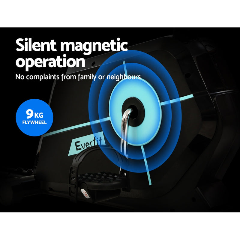 Danoz Fitness - Everfit Exercise Bike Magnetic Recumbent Indoor Cycling Home Gym Cardio 120kg - Incl. Delivery