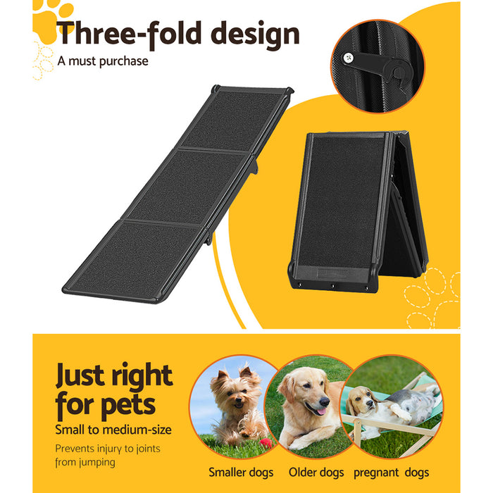 Danoz Direct - i.Pet Dog Ramp Pet Stairs Steps Car Travel SUV Ladder Foldable Portable Adjustable